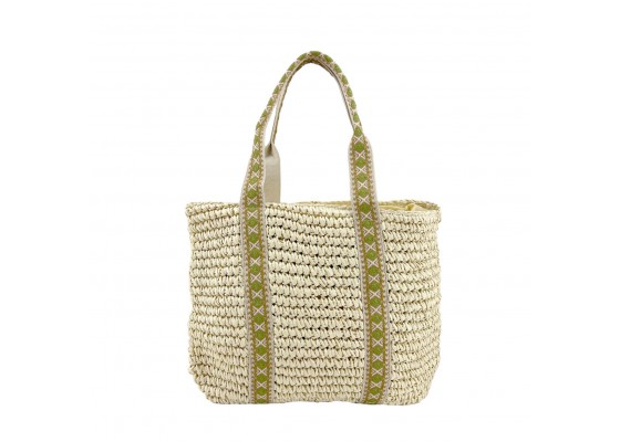 Bolso Shopper Hombro Capazo Rafia Paja